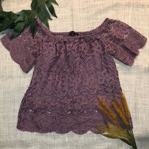 Lace off the shoulder top